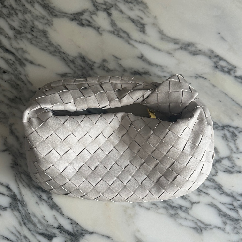 Elegant Gray Woven Women's Bag